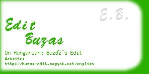 edit buzas business card